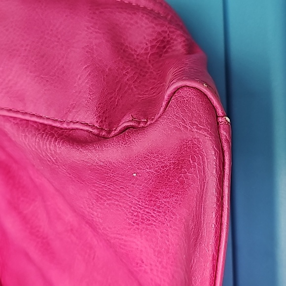 Michael Kors Pink and white striped purse - Picture 9 of 12